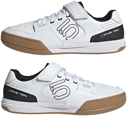 Five Ten Hellcat Mountain Clipless Shoes - Men's, FTWR White/Core Black/Red, 12