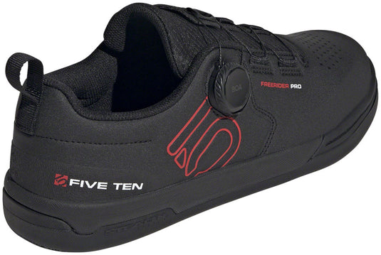Five Ten Freerider Pro BOA Flat Shoes - Men's, Core Black/Red/FTWR White, 6