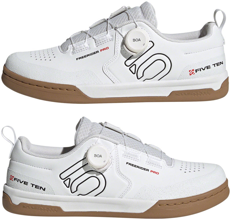 Load image into Gallery viewer, Five Ten Freerider Pro BOA Flat Shoes - Men's, FTWR White/Core Black/Red, 12
