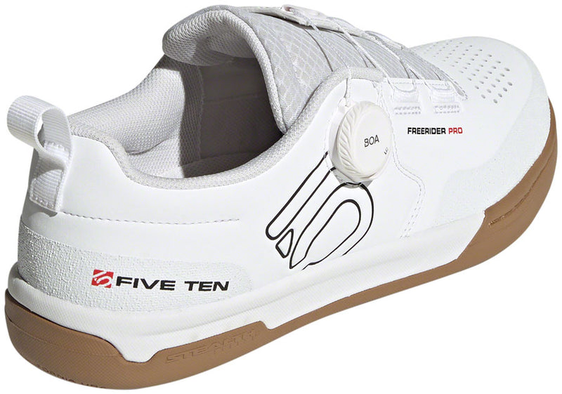 Load image into Gallery viewer, Five Ten Freerider Pro BOA Flat Shoes - Men's, FTWR White/Core Black/Red, 7.5
