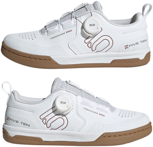 Five Ten Freerider Pro BOA Flat Shoes - Women's, FTWR White/Warm Clay/Gray Three, 9
