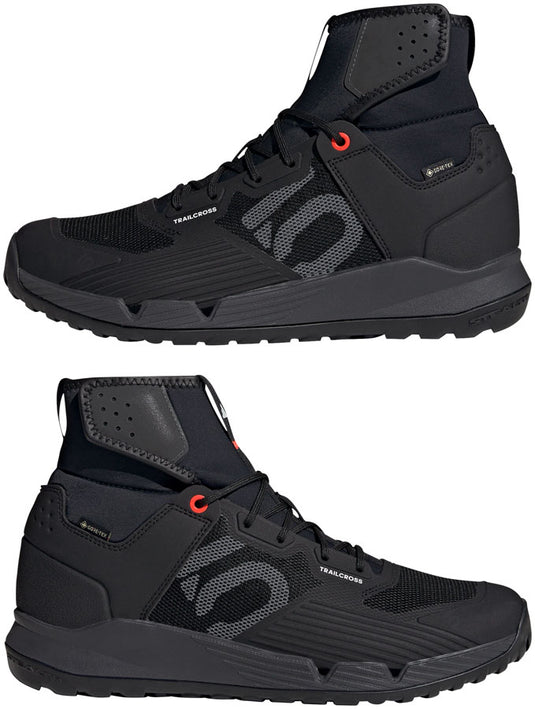 Five Ten Trailcross GTX Flat Shoes - Men's, Core Black / Gray / Solar Red 6.5