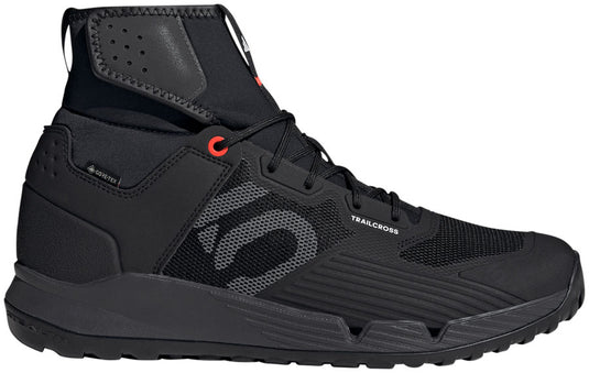 Five-Ten-Trailcross-GTX-Flat-Shoes-Men's-Core-Black-Gray-Solar-Red-Flat-Pedal-Shoes