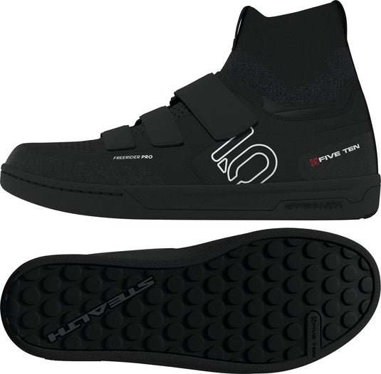 Five Ten Freerider Pro Mid VCS Flat Shoes - Men's, Black / Footwear White / Carbon, 11
