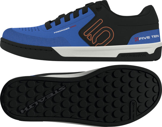 Five Ten Freerider Pro Flat Shoes - Men's, Core Black/Pure Orange/Ray Blue, 9