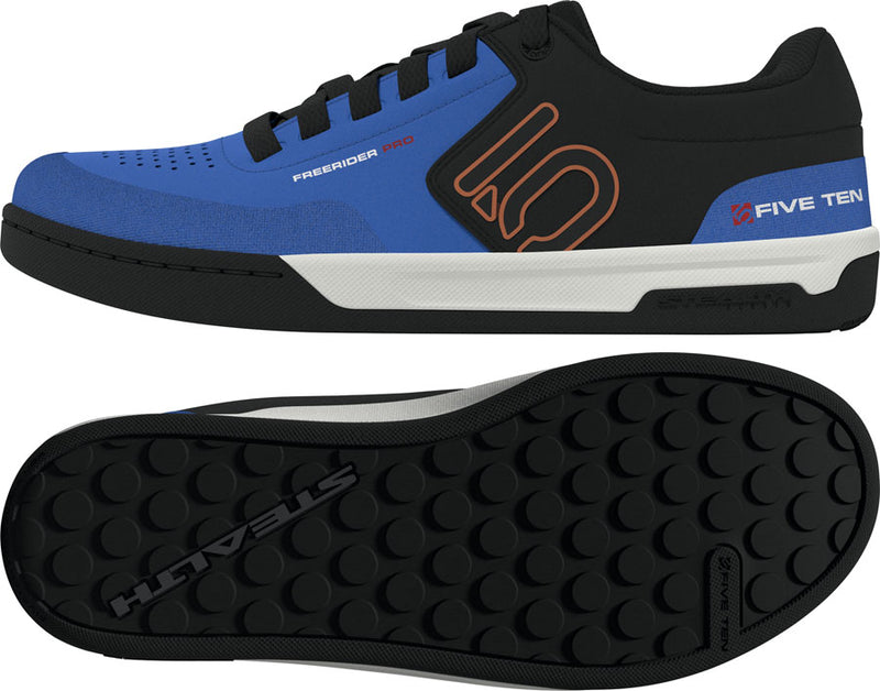 Load image into Gallery viewer, Five Ten Freerider Pro Flat Shoes - Men's, Core Black/Pure Orange/Ray Blue, 11.5
