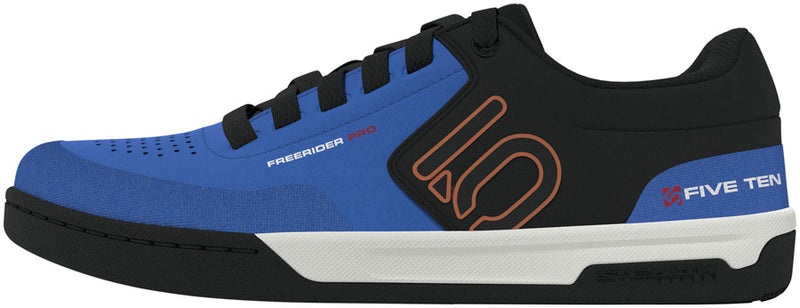 Load image into Gallery viewer, Five-Ten-Freerider-Pro-Flat-Shoes-Men's-Core-Black-Pure-Orange-Ray-Blue-Flat-Pedal-Shoes

