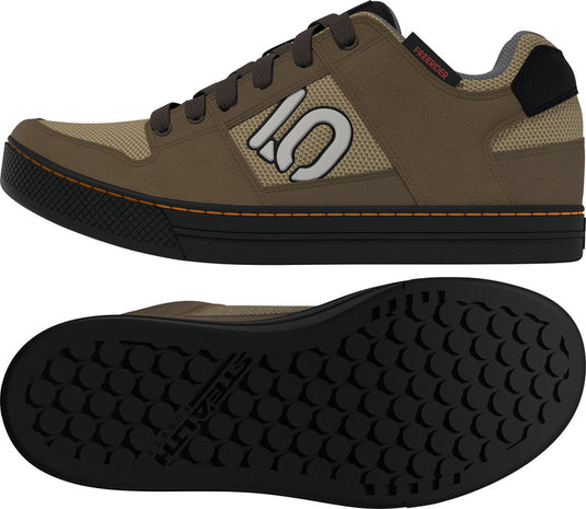 Five Ten Freerider Flat Shoes - Men's, Cardboard/Wonder Alumina/Pure Tangerine, 14