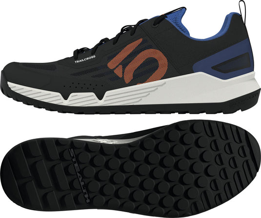 Five Ten Trailcross LT Flat Shoes - Men's, Core Black/Pure Orange/Ray Blue, 13