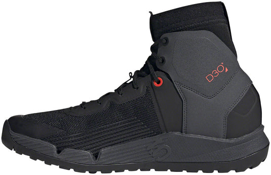 Five Ten Trailcross Mid Pro Flat Shoes - Men's, Core Black / Gray Two / Solar Red, 7.5