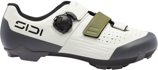 SIDI-Silvis-XC-Clipless-Shoes-Mens-Ice-White-Olive-Green-Mountain-Biking-Shoes