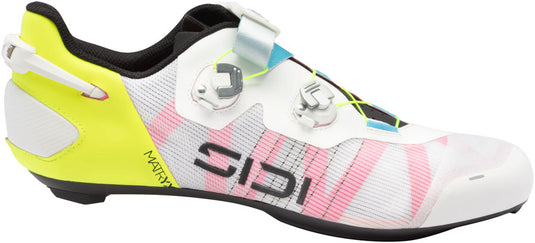 SIDI-Wire-3-Road-Shoes-Mens-White-Yellow-Fluo-v-Road-Bike-Cycling-Shoes