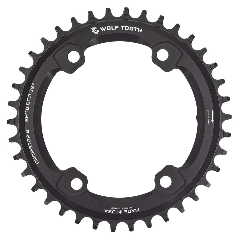Load image into Gallery viewer, Wolf Tooth Aero 110 Asymmetric 52t Chainring for Shimano GRX 800 Series | CNC Machined Aluminum, Drop-Stop ST, 12-Speed Hyperglide+ Compatible, Lightweight Race-Performance Bicycle Components with Wide/Narrow Tooth Profile
