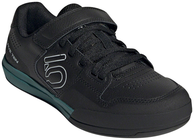 Load image into Gallery viewer, Five-Ten-Hellcat-Clipless-Shoe-----Women&#39;s--Core-Black---Crystal-White---Hazy-Emerald-Mountain-Shoes-_MTSH0926
