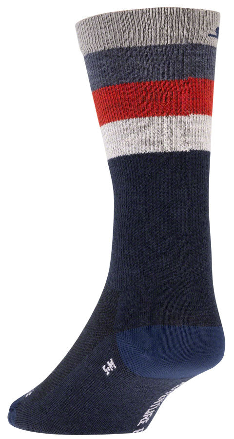 Load image into Gallery viewer, Salsa Arctica Wool Socks - Denim, w/Stripes, Small/Medium

