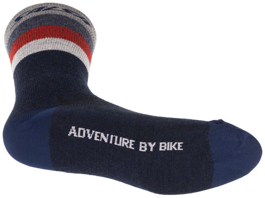 Salsa Arctica Wool Socks - Denim, w/Stripes, Small/Medium