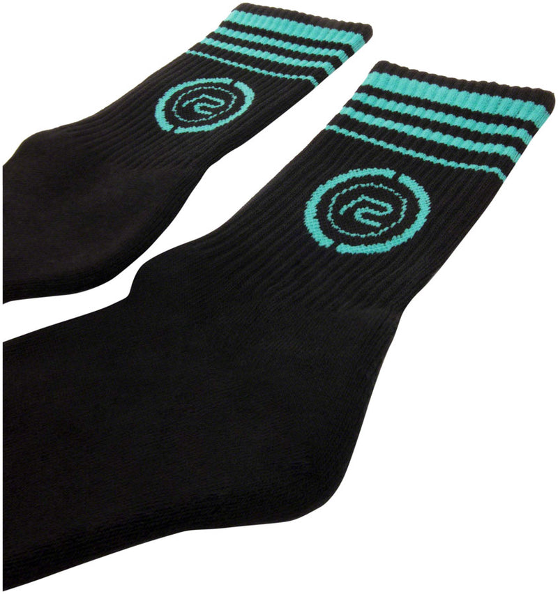 Load image into Gallery viewer, Radio Raceline Team Socks - Black/Teal One Size Fits All, Super Comfortable
