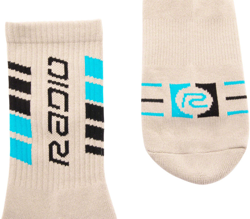 Load image into Gallery viewer, Radio Raceline Team Socks - Gray/Black/Teal One Size Fits All
