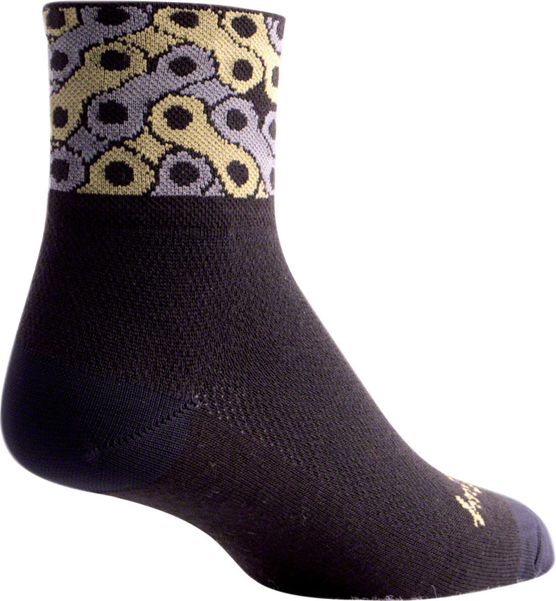 Load image into Gallery viewer, 2 Pack SockGuy Classic Links Socks 3 inch Black Large X-Large Unisex Synthetic

