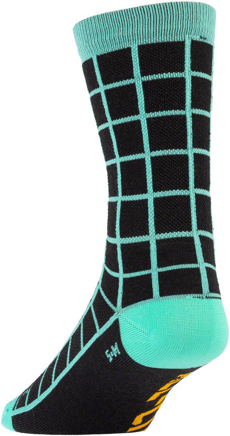 Load image into Gallery viewer, All-City Club Tropic Socks - 6&quot;, Black, Goldenrod, Teal, Small/Medium
