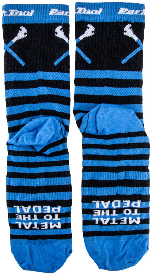 Load image into Gallery viewer, Park Tool SOX-6 Cycling Socks - Black/Blue, Small/Medium
