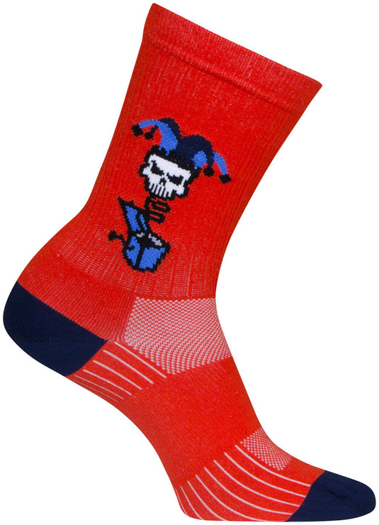 SockGuy SGX Boing Socks - 6", Red, Small/Medium