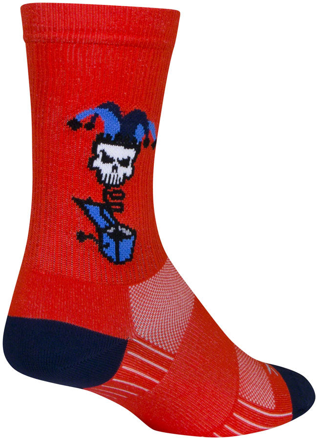 Load image into Gallery viewer, SockGuy SGX Boing Socks - 6&quot;, Red, Small/Medium
