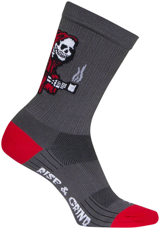 SockGuy SGX Rise and Grind Socks - 6", Gray, Small/Medium