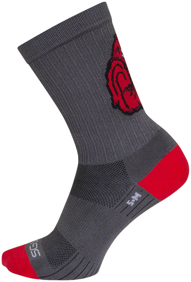 Load image into Gallery viewer, SockGuy SGX Rise and Grind Socks - 6", Gray, Small/Medium
