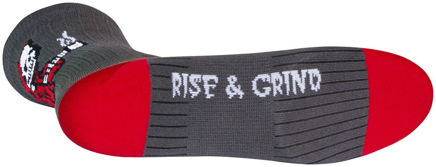 Pack of 2 SockGuy SGX Rise and Grind Socks - 6 inch, Gray, Small/Medium
