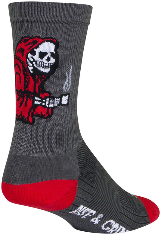 Pack of 2 SockGuy SGX Rise and Grind Socks - 6 inch, Gray, Large/X-Large