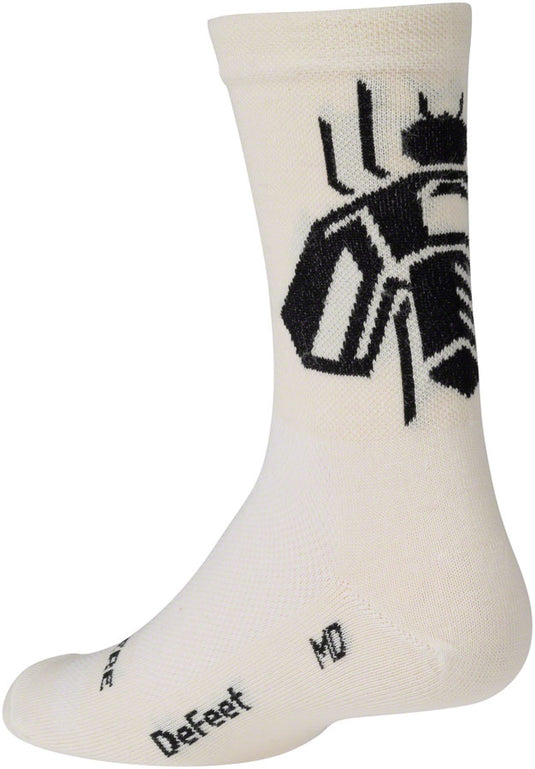Surly Wingnut Wool Sock - 5", Natural/Black, Medium