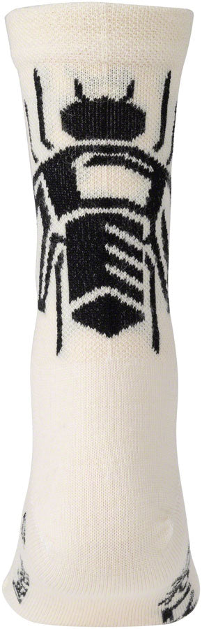 Surly Wingnut Wool Sock - 5", Natural/Black, Medium