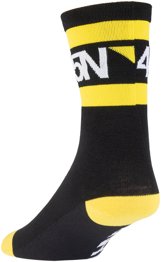 Load image into Gallery viewer, 45N Lightweight SuperSport Sock - 7&quot;, Black/Citron, Large
