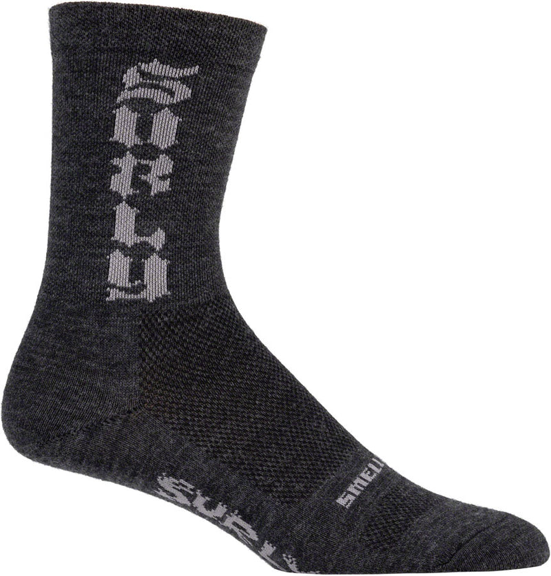 Load image into Gallery viewer, Surly Born to Lose Sock - Charcoal, Small

