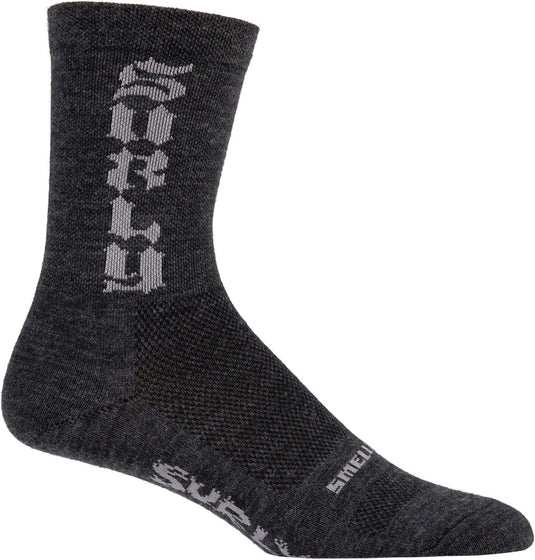 Surly Born to Lose Sock - Charcoal, Large