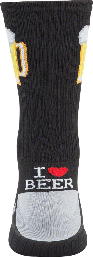 Load image into Gallery viewer, SockGuy SGX Tallboy Socks 6 inch Black Large X-Large Beer Stein Unisex Synthetic
