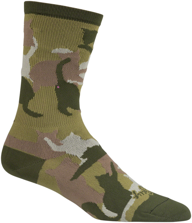 Load image into Gallery viewer, 2 Pack SockGuy Crew Catmo Socks 5 inch Green Large X-Large Easy-Fit Cuff Unisex
