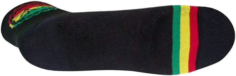 Load image into Gallery viewer, SockGuy Classic Rasta Ride Socks - 3", Black/Rasta, Small/Medium
