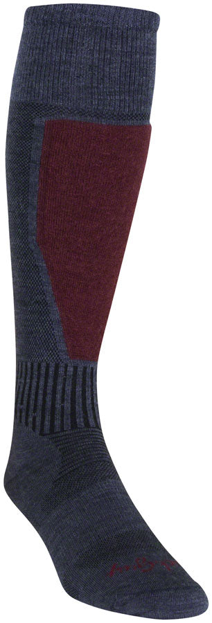 Pack of 2 SockGuy Mountain Flyweight Wool Socks - 12 inch, Denim, Small/Medium