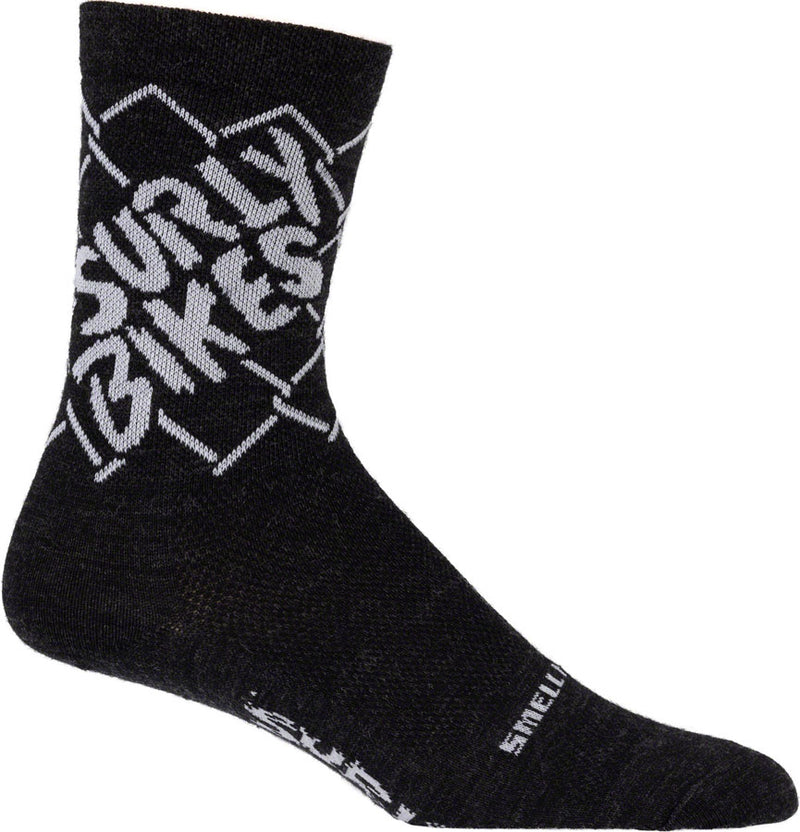 Load image into Gallery viewer, Surly On the Fence Socks - Charcoal, Medium
