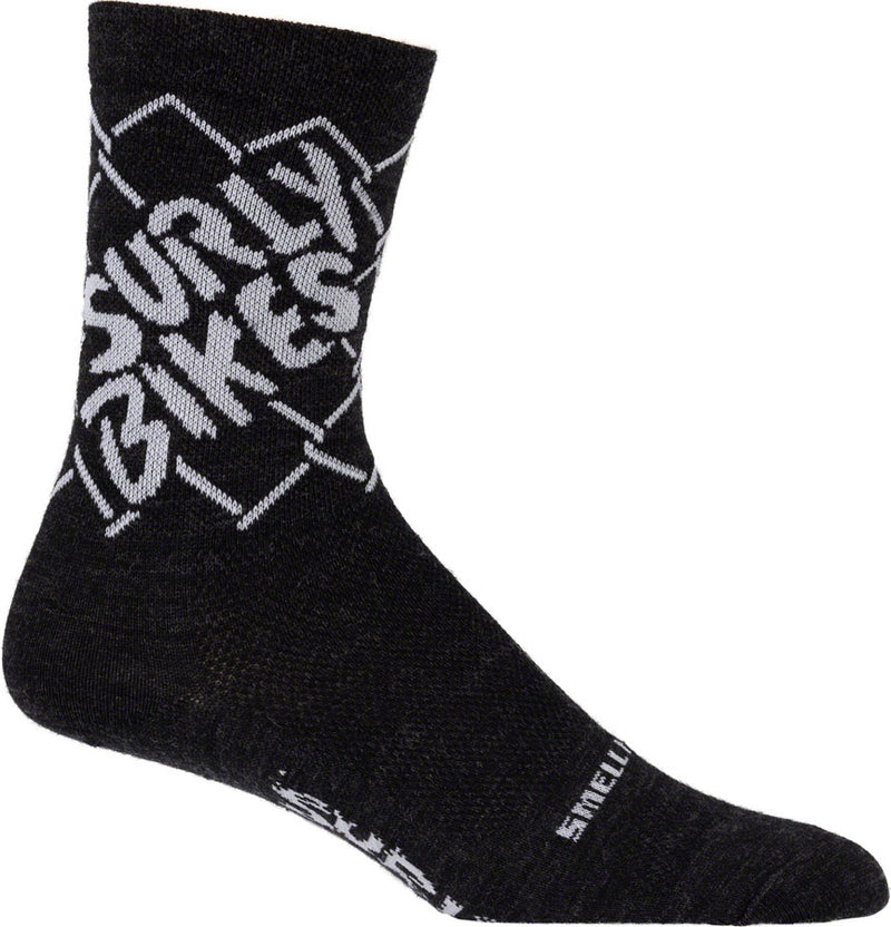 Load image into Gallery viewer, Surly On the Fence Socks - Charcoal, Small
