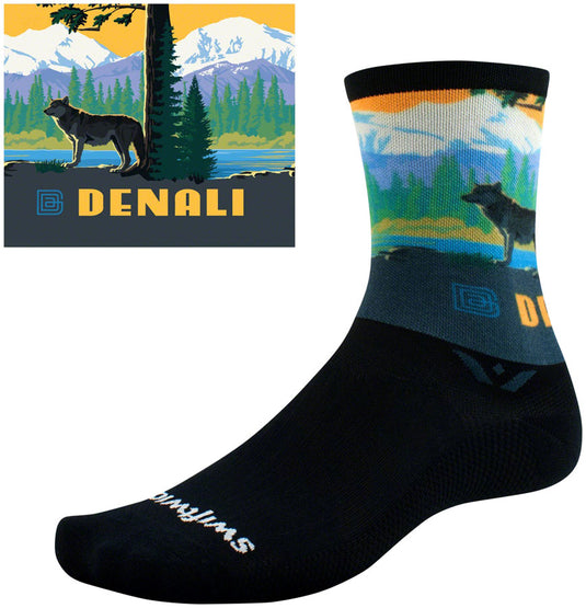 Swiftwick Vision Six Impression National Park Socks - 6 inch, Denali, X-Large