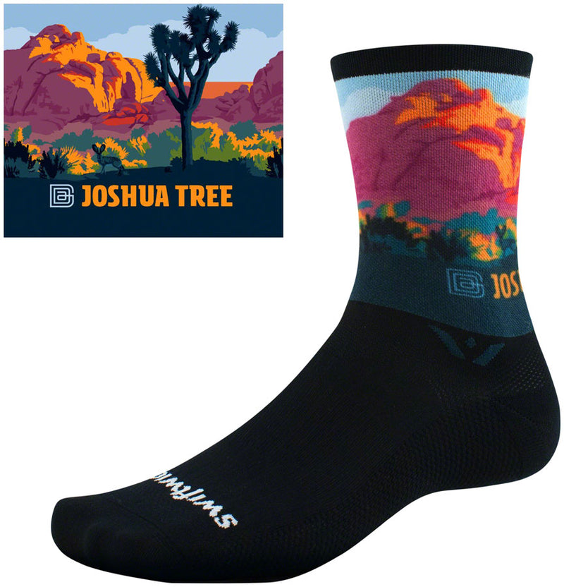 Load image into Gallery viewer, Swiftwick Vision Six Impression National Park Socks - 6&quot;, Joshua Tree, Small
