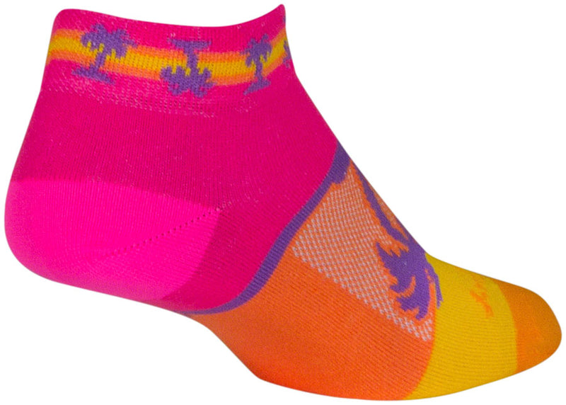 Load image into Gallery viewer, Pack of 2 SockGuy Tropical Classic Low Socks - 1 inch, Pink/Yellow/Orange

