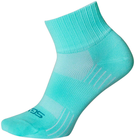 Pack of 2 SockGuy Aqua Sugar SGX Socks - 2.5 inch, Aqua, Small/Medium