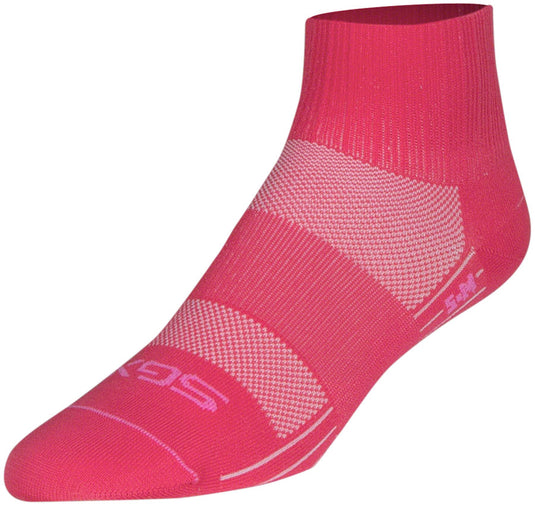 Pack of 2 SockGuy Pink Sugar SGX Socks - 2.5 inch, Pink, Small/Medium