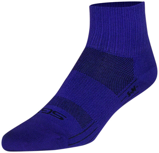 Pack of 2 SockGuy Purple Sugar SGX Socks - 2.5 inch, Purple, Small/Medium