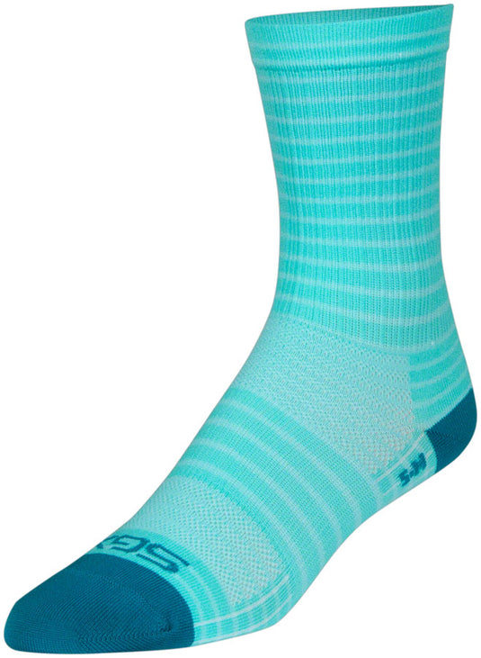 SockGuy Aqua Stripes SGX Socks - 6