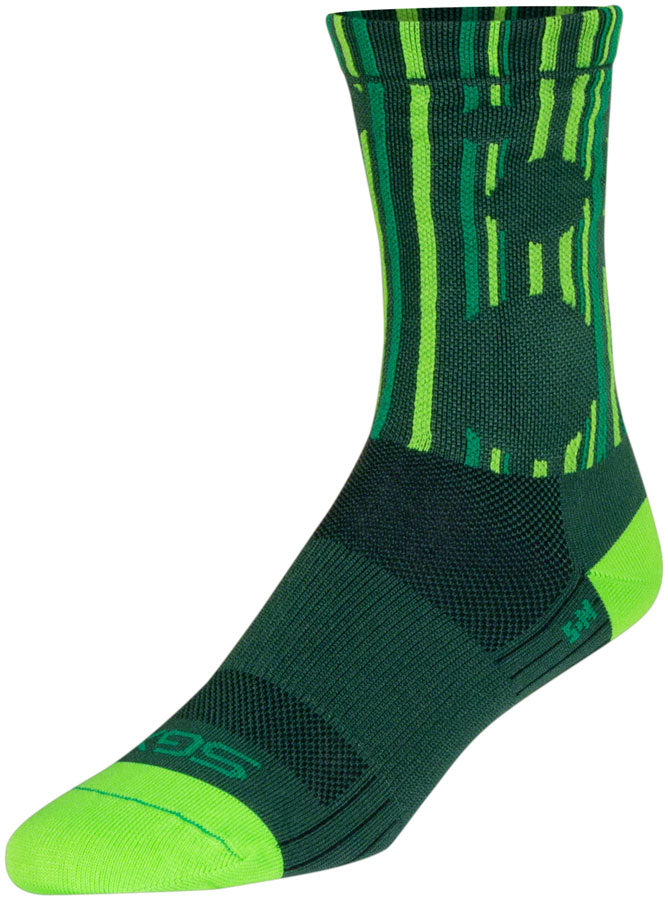SockGuy Rainforest SGX Socks - 6 inch, Green, Small/Medium